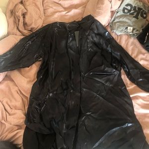 Zara metallic navy button down